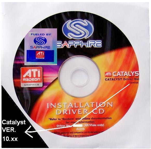 original Sapphire ATI Radeon Catalyst Treiber 10.x CD HD5700 5800 5900 4600 4890